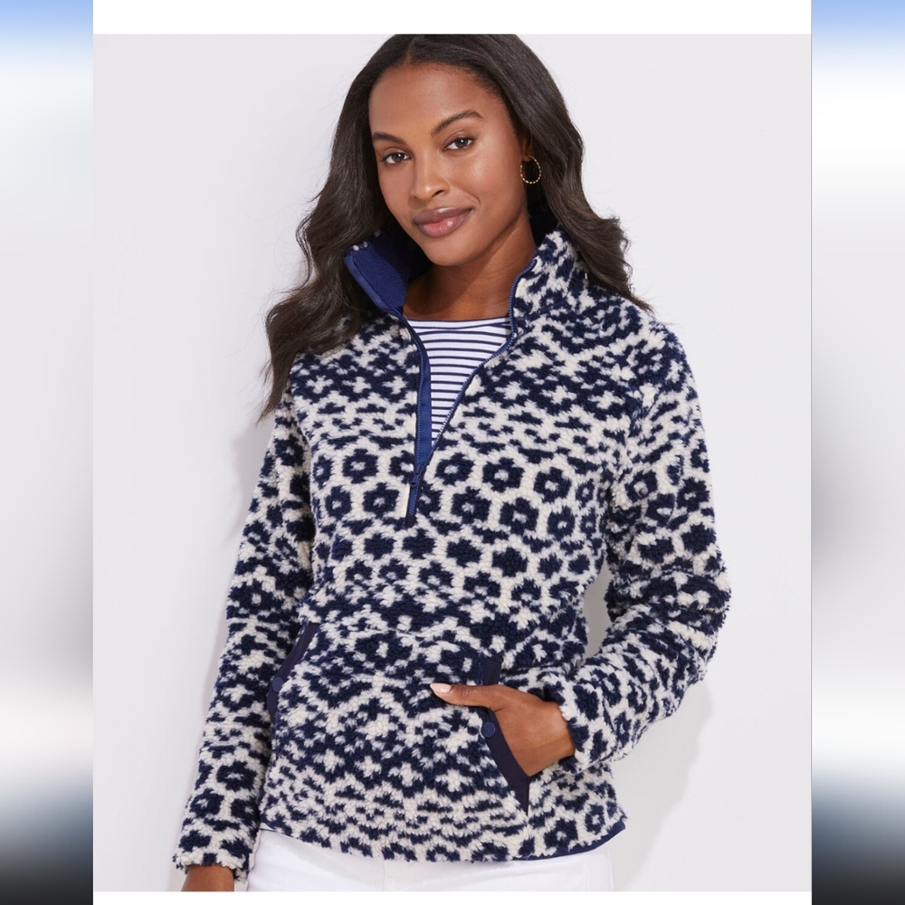 NWT Vineyard Vines Fair Isle Sherpa Popover
